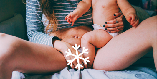 femme soulagée de ses douleurs post partum grâce au froid 