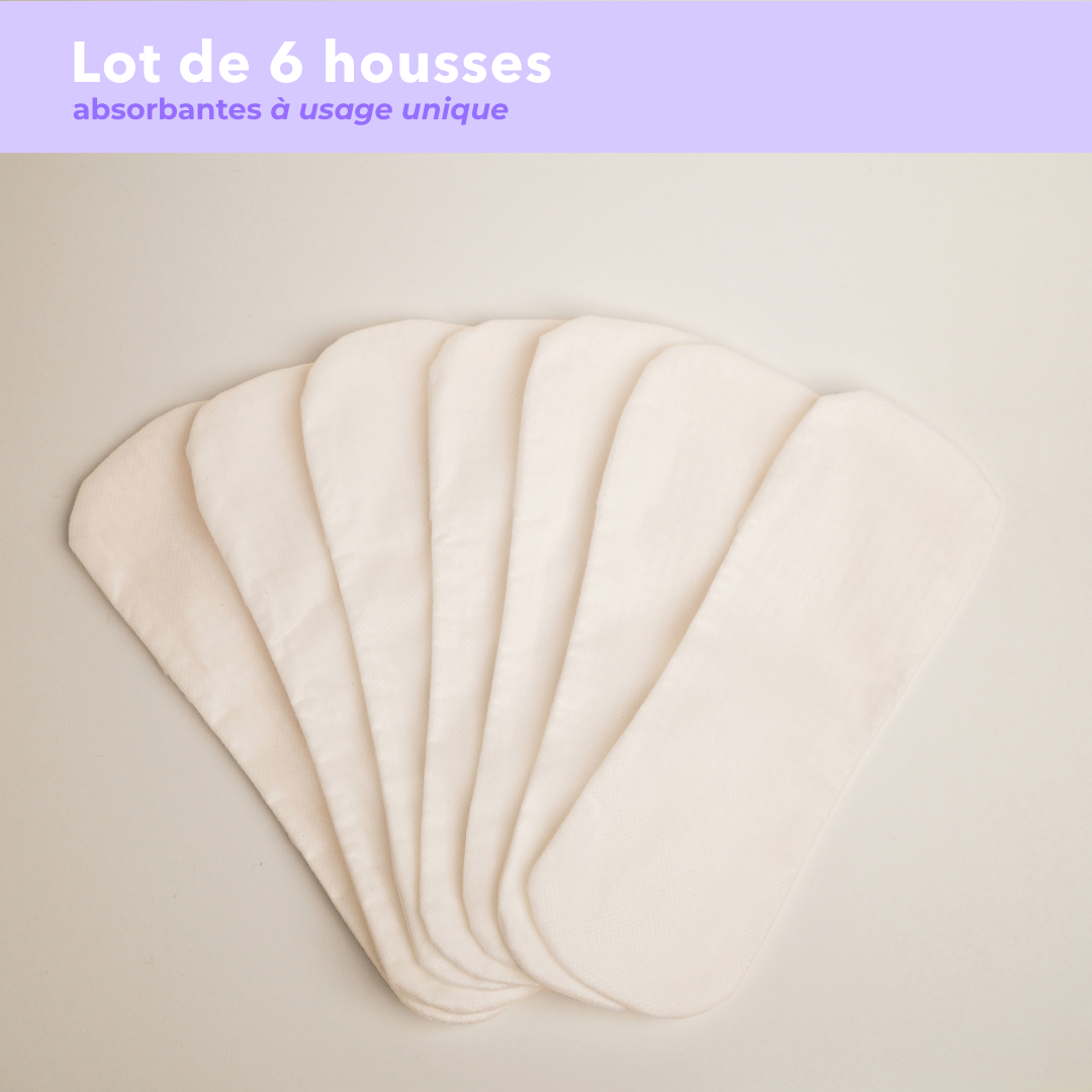 Lot 6 housses à usage unique absorbantes