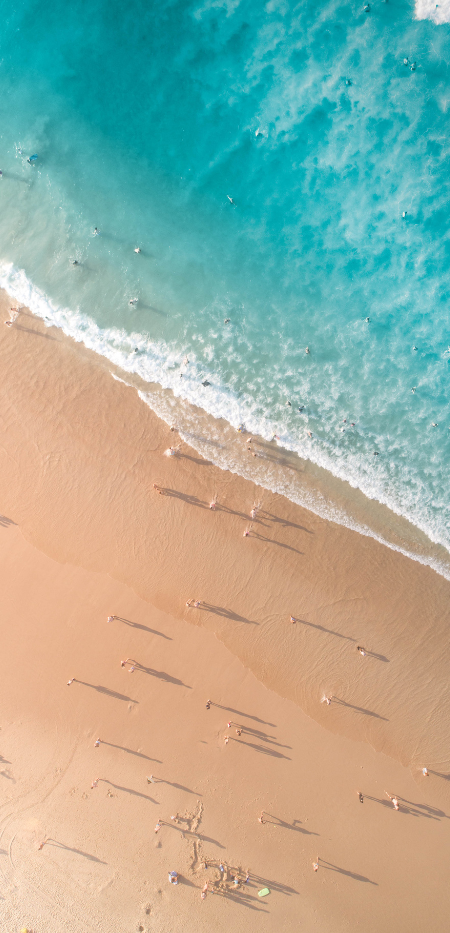 plage et océan vue de haut